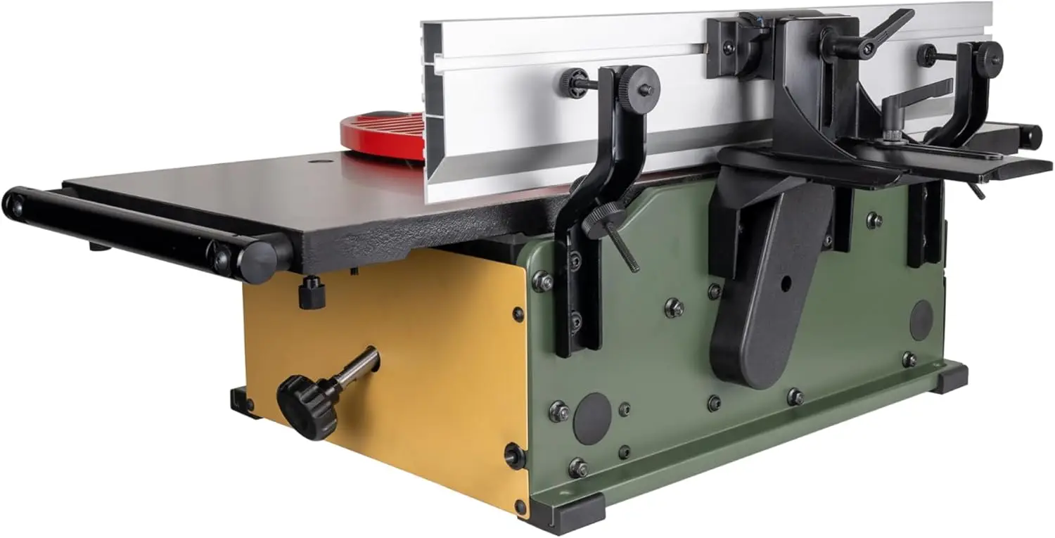 12-Inch Spiraal Cutterhead Werkblad Jointer Met Gietijzeren Tafels, 24 Tc Inzetstukken, Hekbeugels En Een 12-Amp Motor