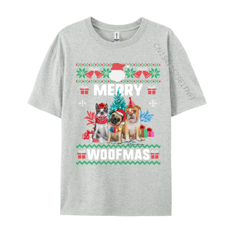 メンズメリークリスマス木製醜いクリスマスセーター、かわいい犬のTシャツ、クラシックなTシャツ、ヒップホップスリムフィット