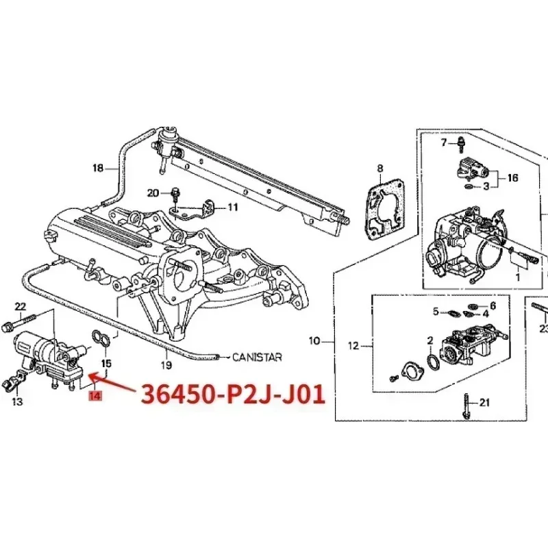 36450-P3F-G01 36450-P2J-J01 nueva válvula de Control de aire en reposo 138200 0640 36450-P6T-S01 para Honda Civic EJ8 EK1 EK3 EK4 EG2 EH6 96