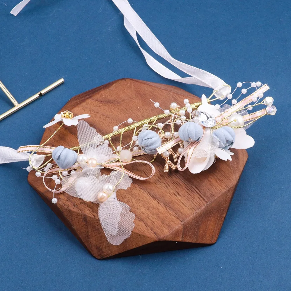 Wrist Corsage Flower Wristlet Corsage for Prom Wedding Bridesmaid Anniversary Party Homecoming Wedding Props Pearl and Crystal