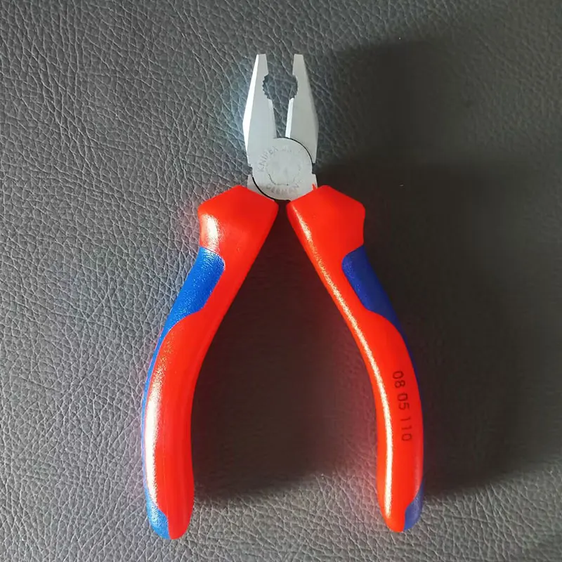 KNIPEX 08 05 110 Mini Combination Pliers for Precision Engineering 110mm Cutting Pliers 60 HRC for Professionals