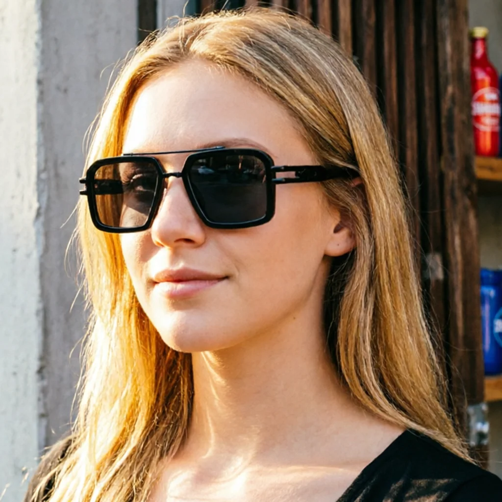 Premium Square Aviator Sunglasses – HD Clarity, Easy Matching & Defense