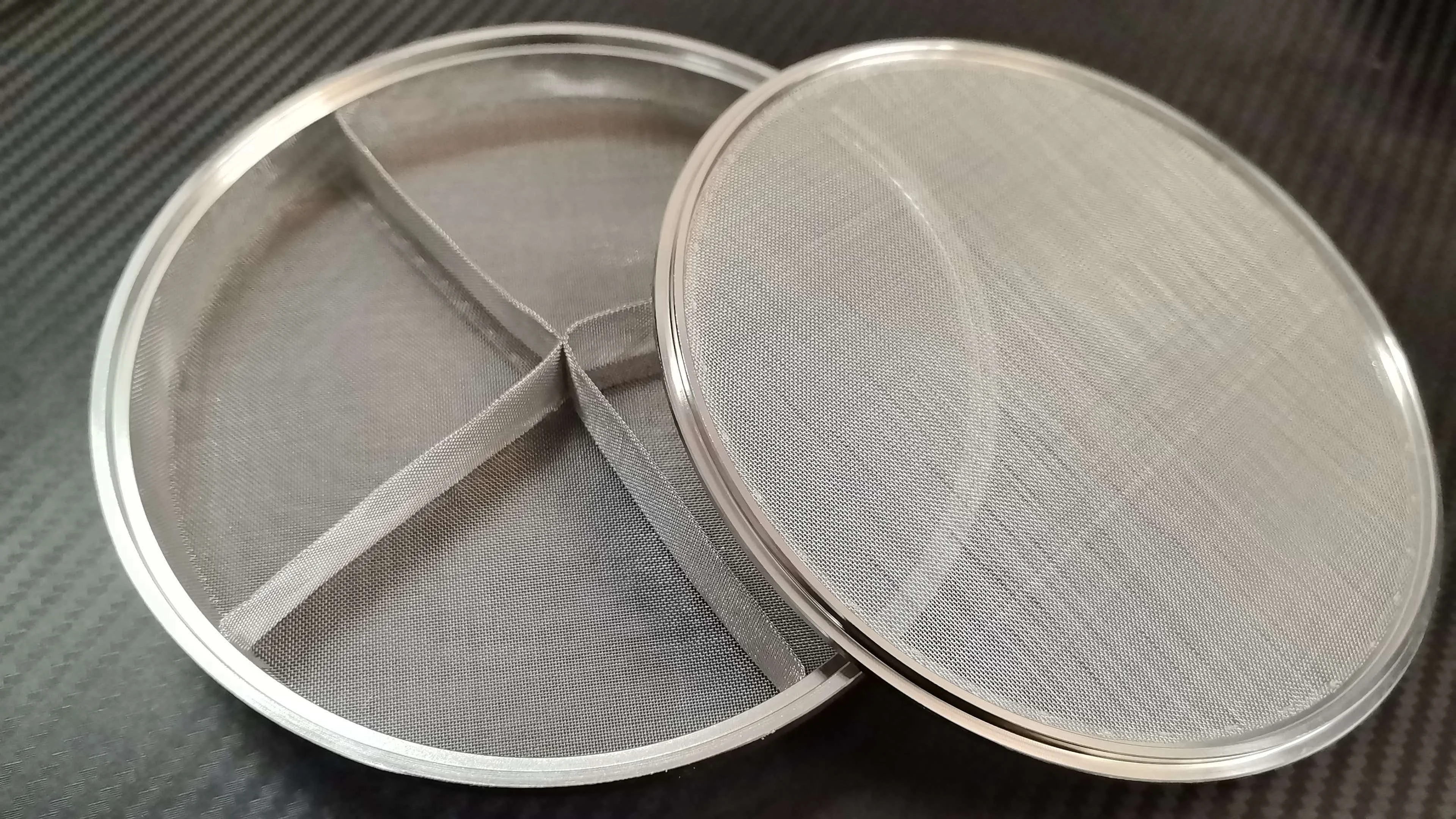 150mm Large Stainless Steel Watch Parts Cleaning Mesh Basket Oil‑Washing Strainer with Separate Compartment for Ultrasonic Clea