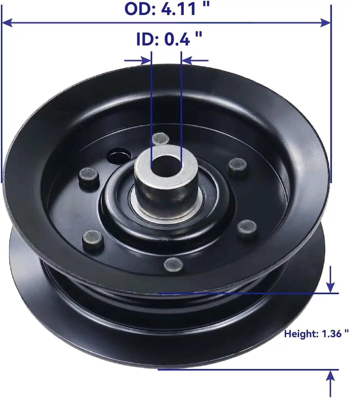 2 Pack 106-2175 Idler Pulley Replaces Toro 132-9420 Flat Idler Pulley, 132-9420 for Toro Timecutter MX5060, SS5060 Riding Mowers