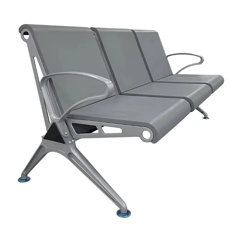 Modern Hospital 3-Seater Infusion Waiting Chair with Plastic Material