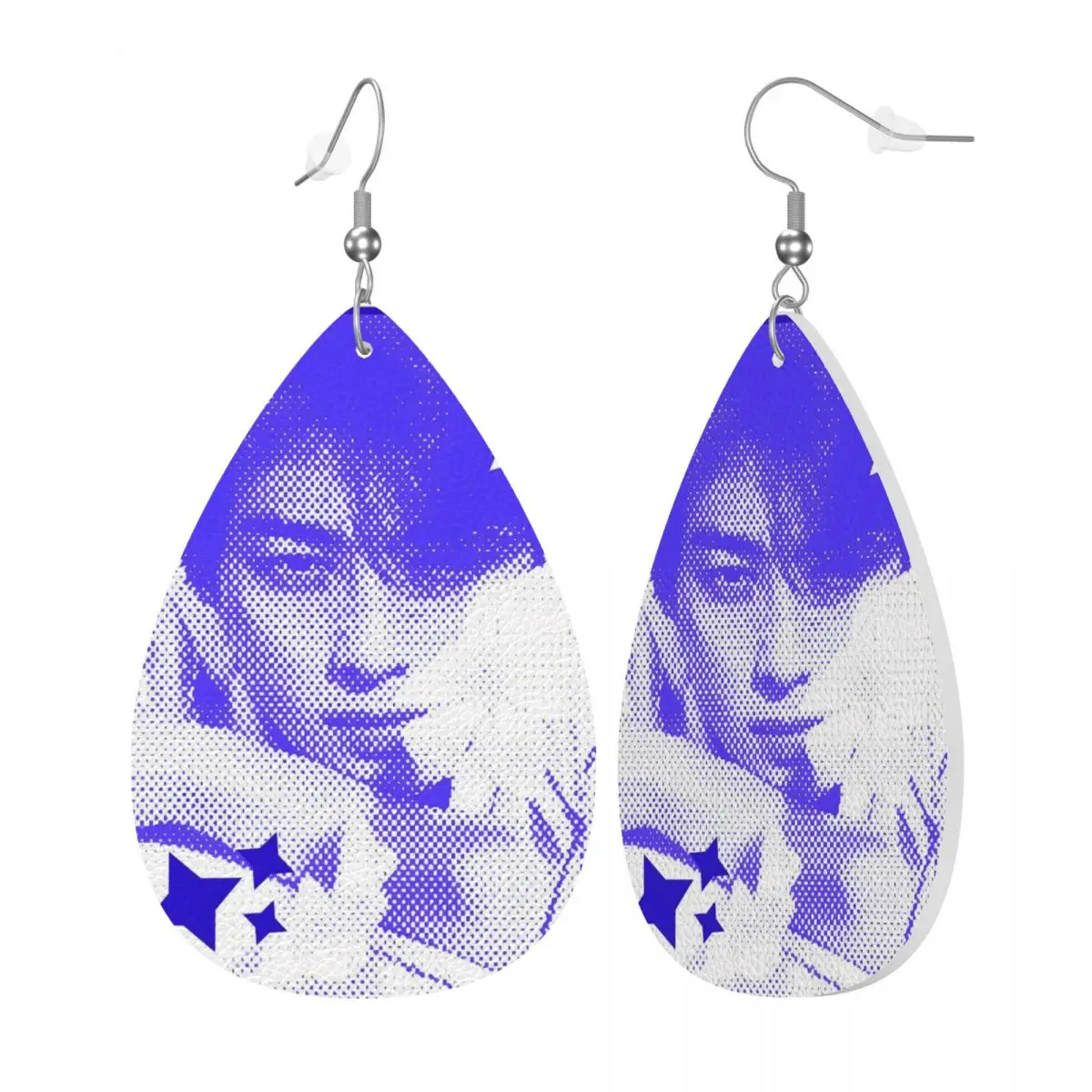 Custom Cha-A Singer Eun Woos Leather Teardrop Earrings Fashion For Women Kpop Star Jewelry Accessories For Valentine's Day