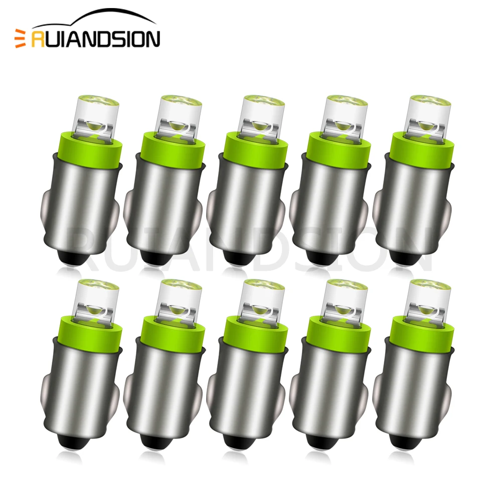 10PCS BA7S 7mm Concave 1 LED 12V t2 Auto Bulb Dashboard Light Car Lamp Green RED BLUE WHITE YELLOW 4300K