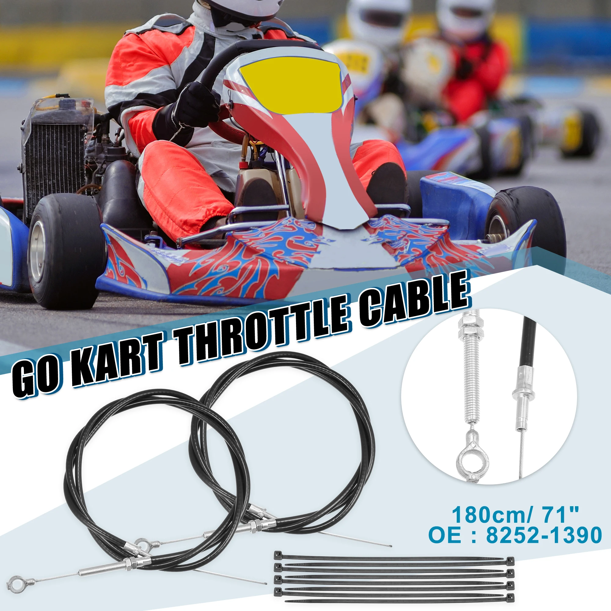 Motoforti Motorcycle Throttle Cable with Cable Ties 71