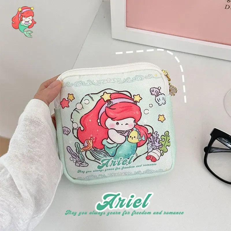 Gli studenti del sacchetto di immagazzinaggio del tampone della zia del tovagliolo sanitario possono trasportare una borsa di tela per una ragazza carina Ariel è piccola