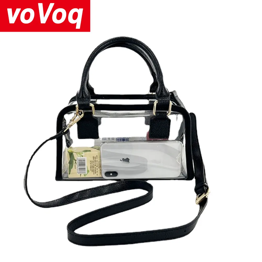 Street Jelly transparante tas Laser Symphony strandtas PVC draagbaar Eén schouder Schuin Trendy damestas met grote capaciteit