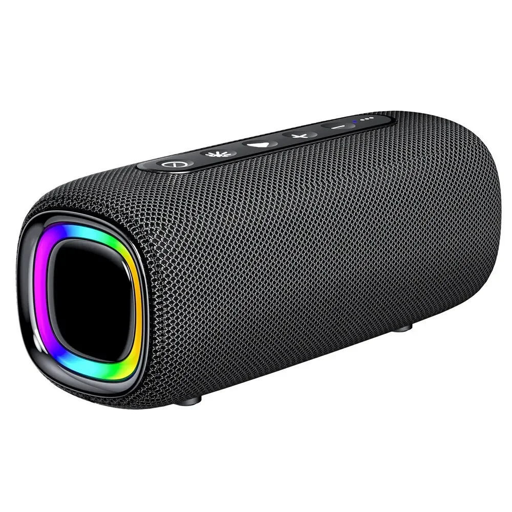 

Беспроводной динамик 20 Вт EBS-608 Hi-Fi Бумбокс Bluetooth 5.3 с мощным басом RGB-подсветкой с длительным временем воспроизведения для любителей музыки