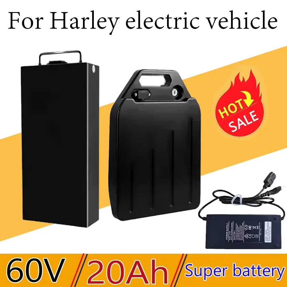 

60V 20000mAh 250W~1500W For Harley battery Electric Battery for Citycoco Motorcycle Waterproof LithiumBattery + 67.2V Charger