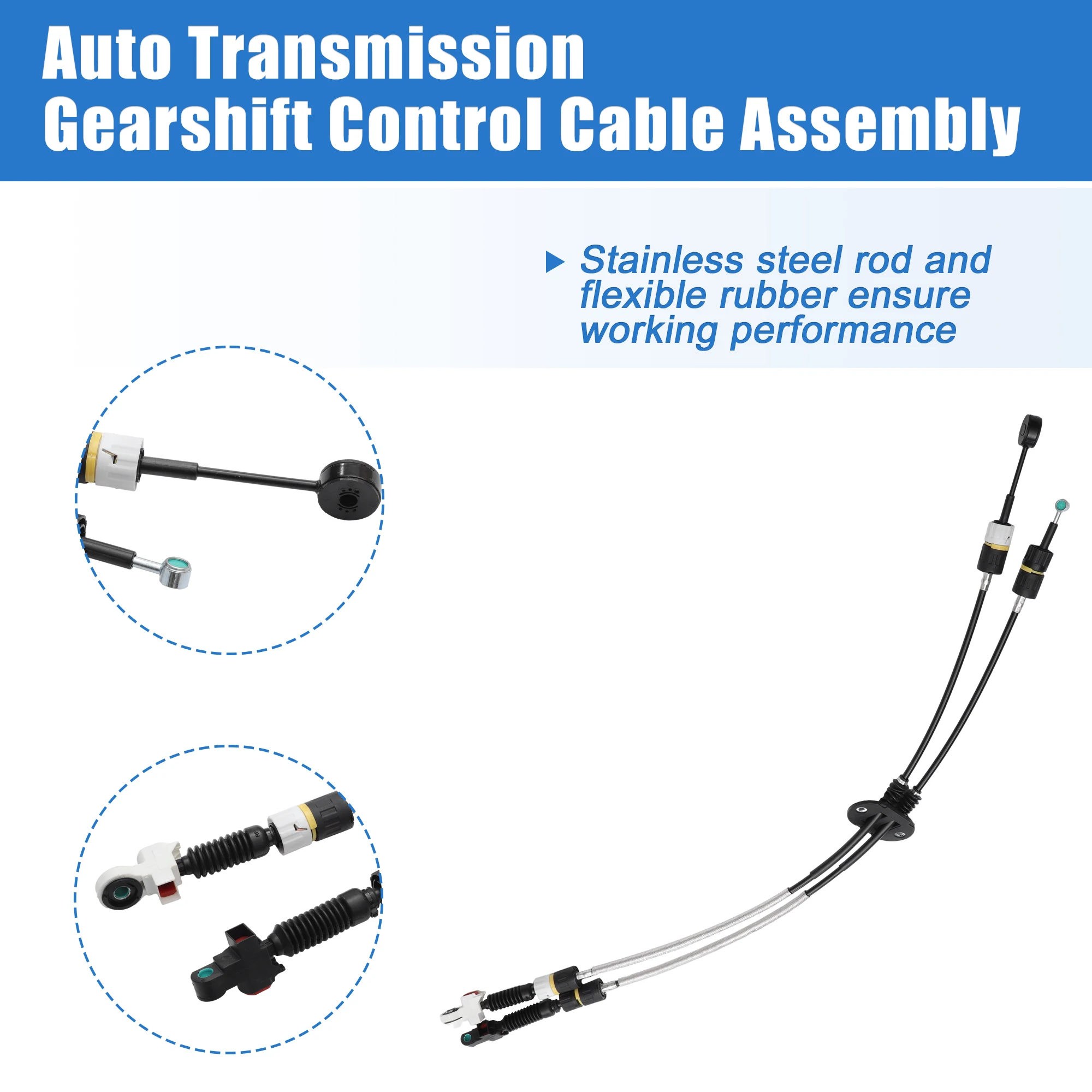 X Autohaux Automatic Transmission Double Gear Shift Cable No.1S4Z7E395HA/1S4Z-7E395-HA Fit for Ford Focus 2001 2002