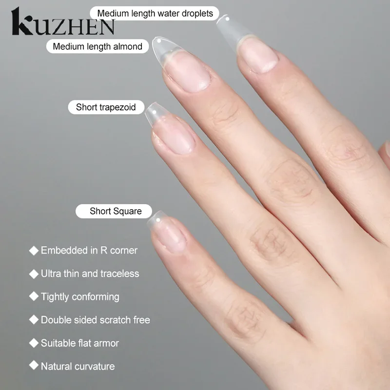 100 قطعة من الأظافر المزيفة القصيرة المصنوعة من اللوز المتجمد المثالية لتصميم الأظافر وملحقات الصالون المثالية للمواعدة والارتداء اليومي