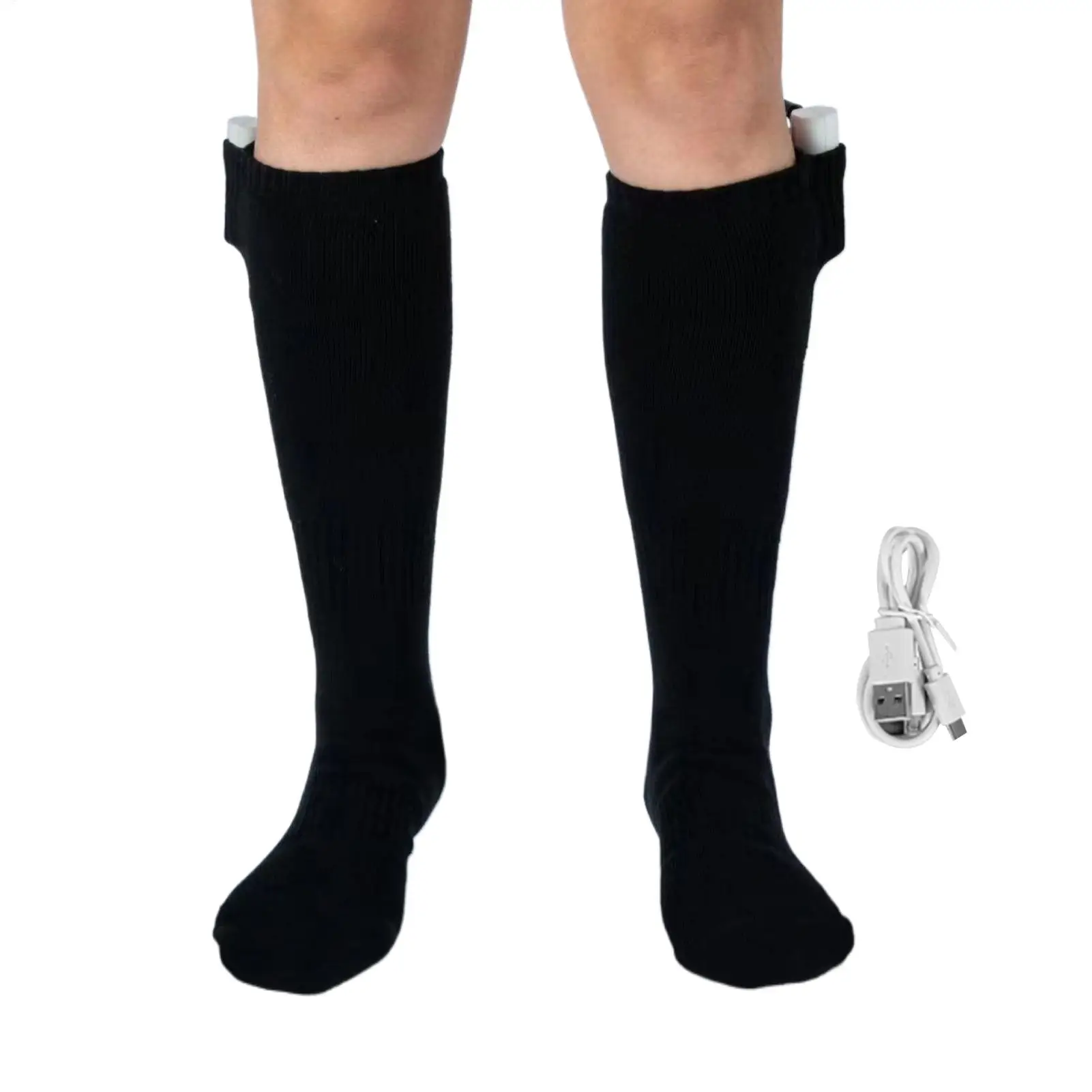 

3-Temperature Heated Socks, USB Rechargeable Winter Warmth for Men & Women, Ideal for Outdoor Work, Ice Fishing & Skating