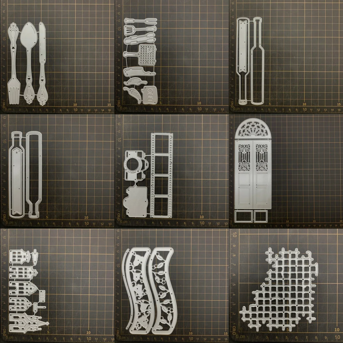 9 kinds Kitchenware Mesh fabric Metal Cutting Dies Stencils For DIY Scrapbooking Decorative Embossing Handcraft Die CutsTemplate