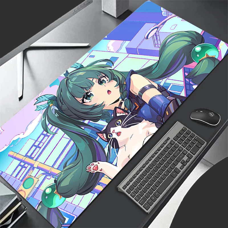 Mousepad Computer Gaming Accessories Keyboard Pad Office Rubber Mouse Pad Decoracion Desk Z-zenless Zone Zero Qingyi Mouse Mat