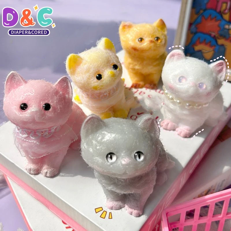 

Cartoon Kawaii Plush Cats Slow Rebound Toy Creative Soft Feel Pinching Fingertip Toy Kids Stress Relief Toy Cute Girl Gift