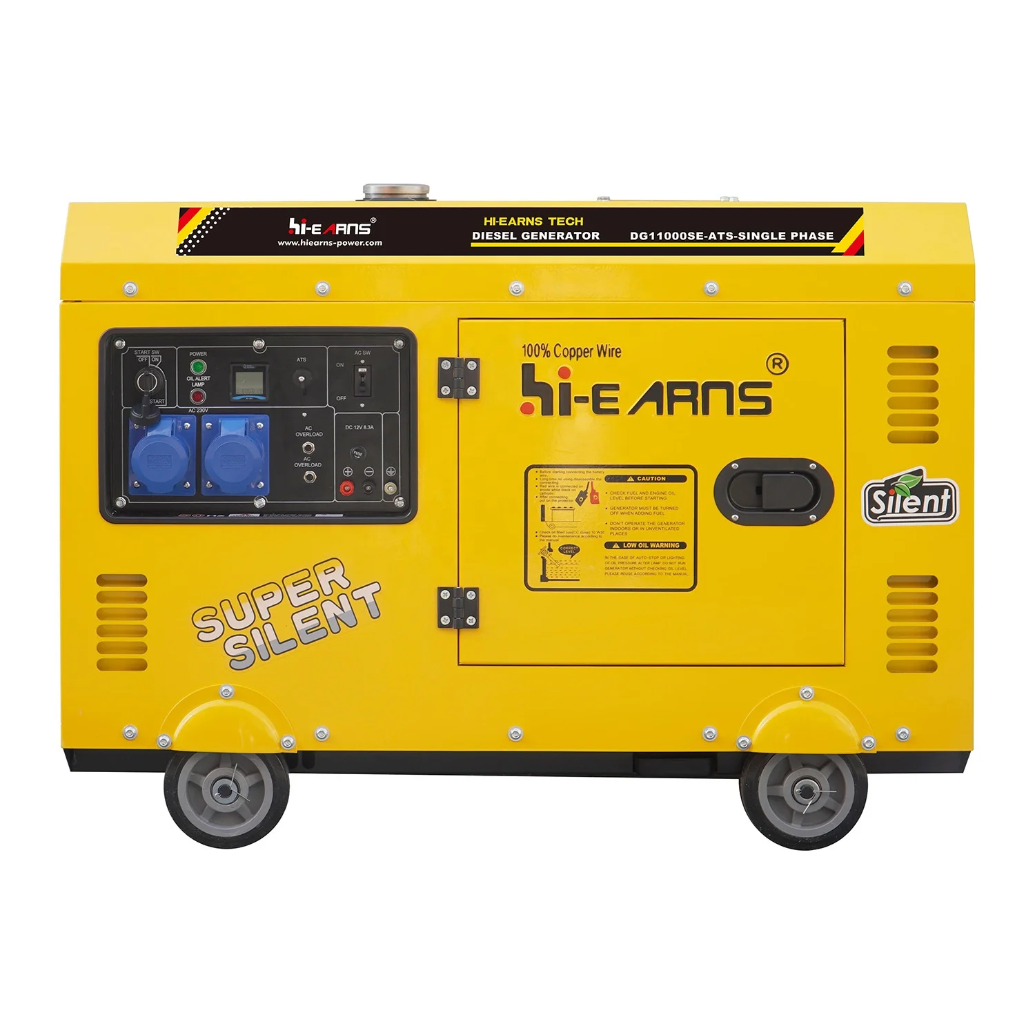 Hi-earns hot selling DG11000SE single cylinder air cooled  generator with ATS