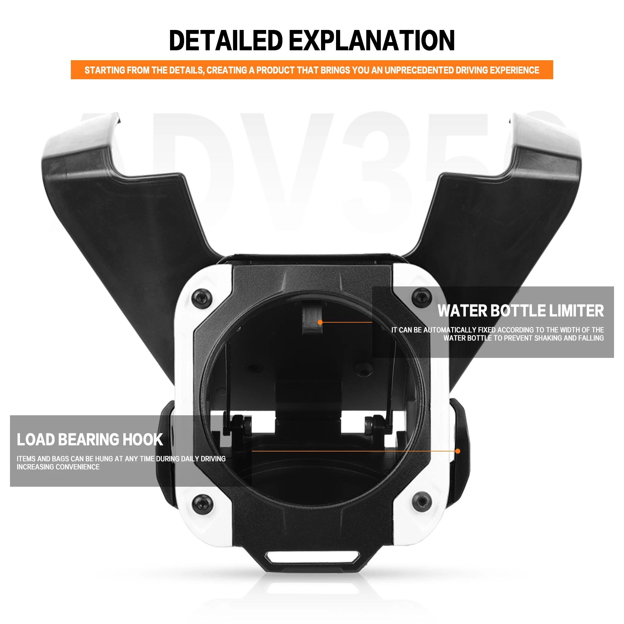 honda-adv350-adv350-2022-2025用-バイク専用ブラケット-スタンド付き-ドリンクカップホルダー-ヘルメットフック-収納フック
