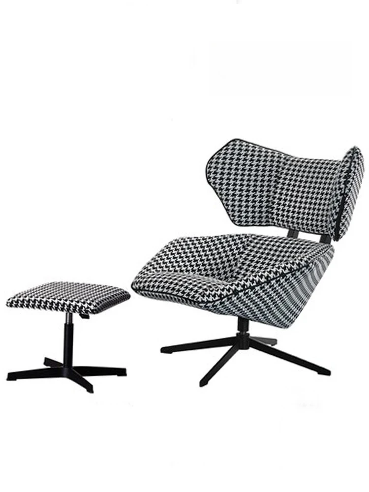 

Single Iron Couch Minimalist Swivel Chair Living Room Designer Nordic Light Luxury Wingback Chair