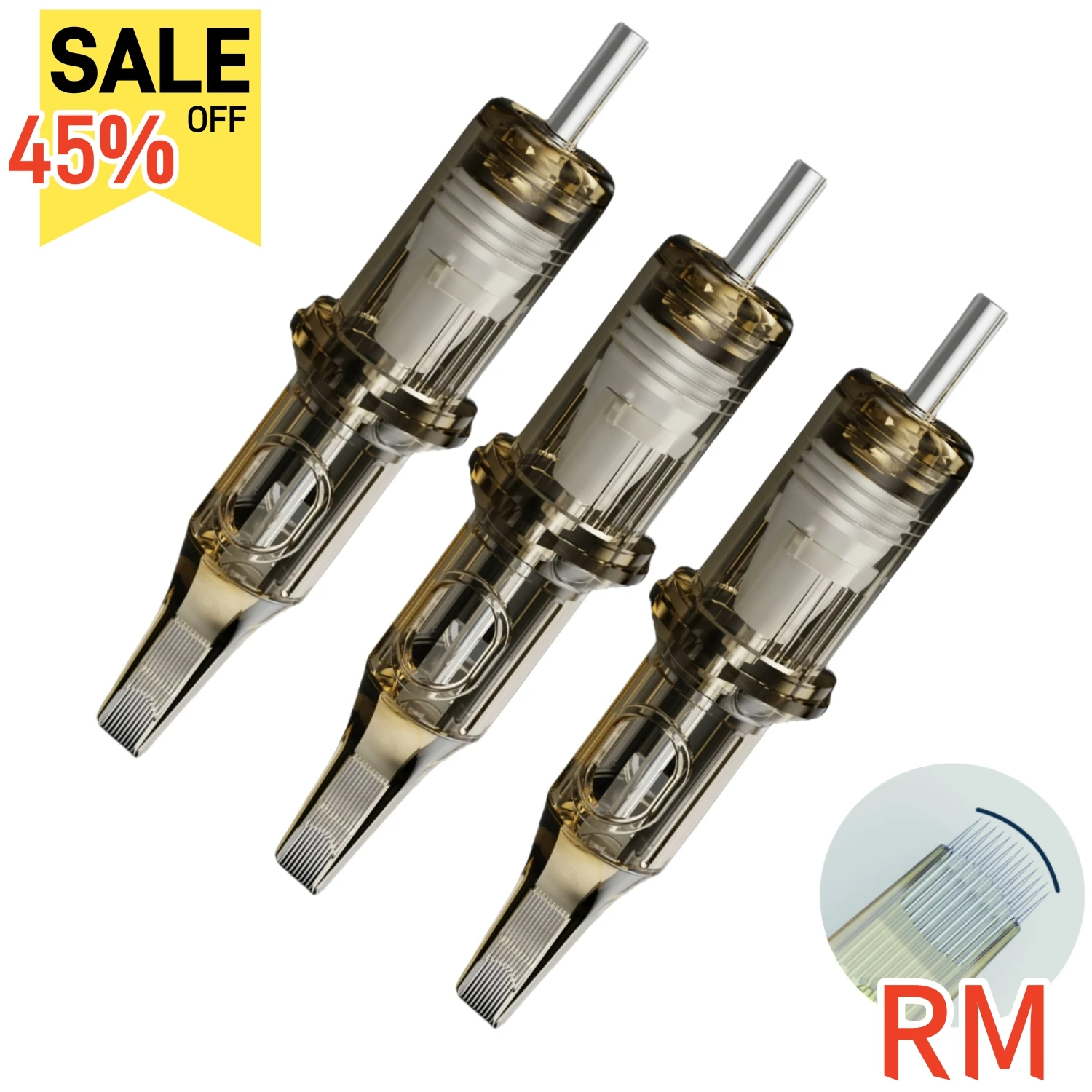 

20 шт. ROKYO премиальный картридж с иглами для татуировки изогнутый круглый Magnum 5/7/9/11/13/15RM