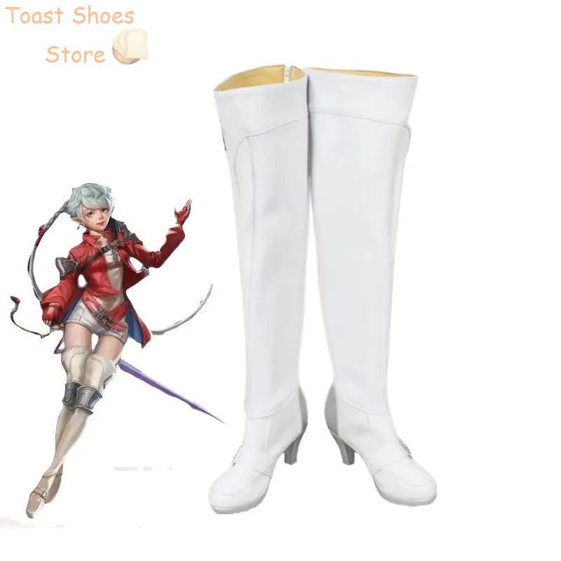 Alisaie Leveilleur scarpe Cosplay gioco FF14 Cosplay Prop tacco alto scarpe in pelle PU stivali di carnevale di Halloween Costume Prop