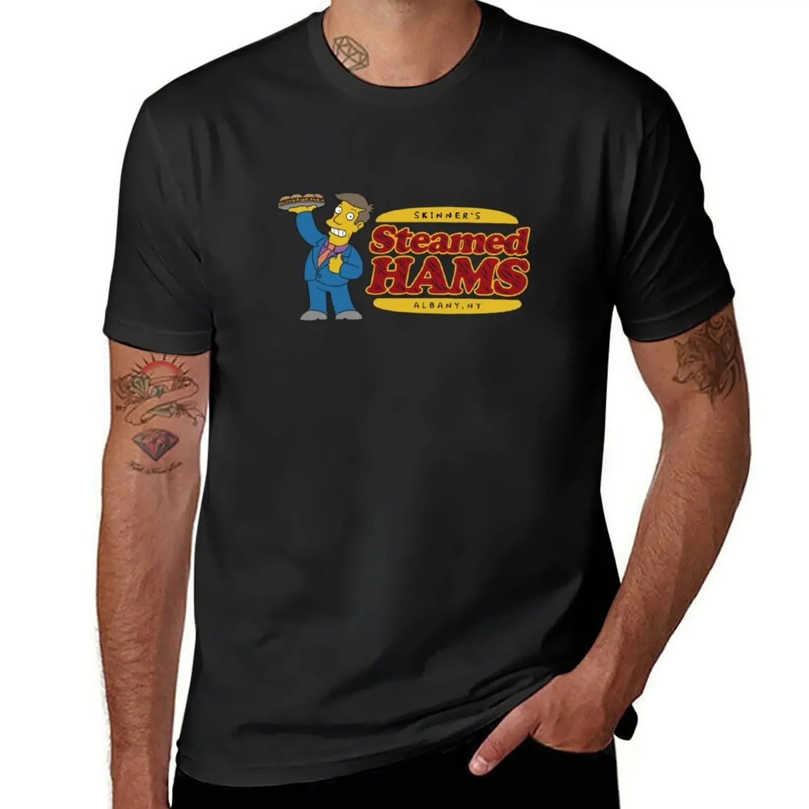 

Skinner's Steamed Hams T-Shirt anime quick-drying sports fans boys whites t shirts men