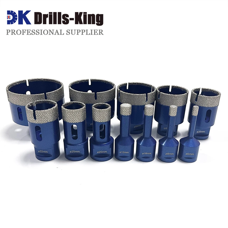 6mm - 68mm Crown M14 Thread Vacuum Brazed Diamond Core Drill Bit For Marble Stone Porcelain Ceramic Tiles Hole Saw Cutter