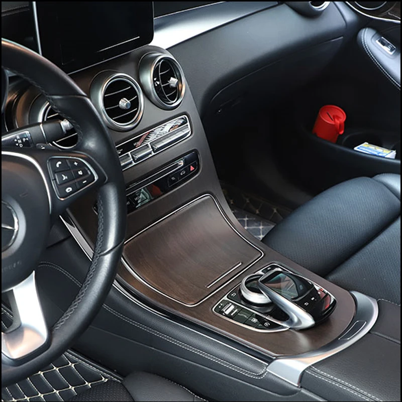 

For Mercedes Benz C GLC Class X253 C253 W205 2015-2018 ABS Car Central Control Gear Shift Panel Covers Frame Trim Accessories