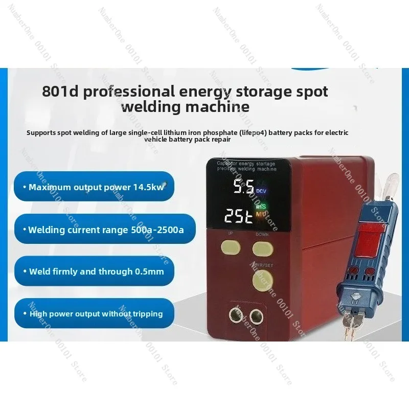 Portable 801D Pulse Spot Welder 18650 21700 LiFePO4 Battery Pack Welding Machine