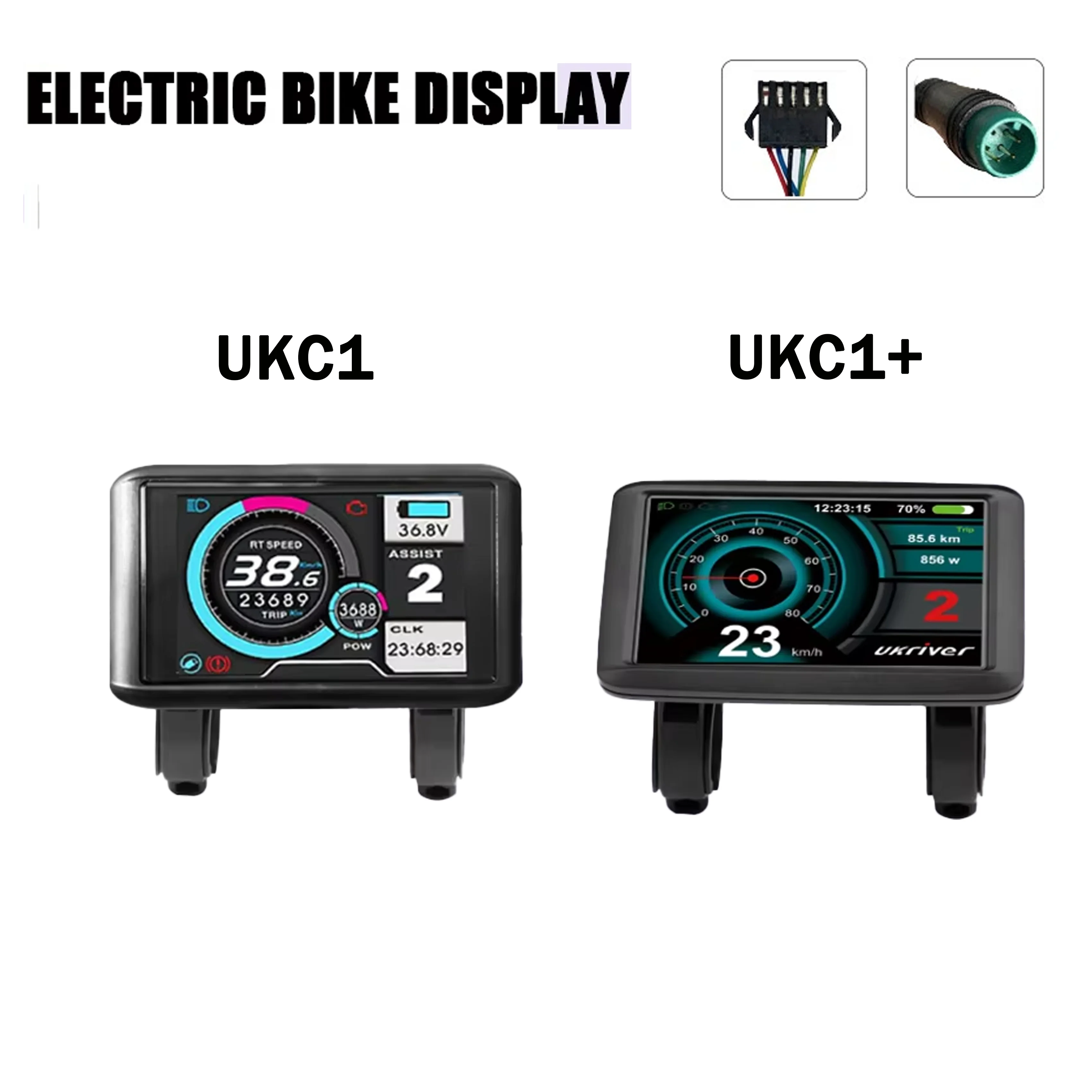AliExpress CONHISMOTOR Electric Bike 36V-72V LCD UKC1 UKC1+ Colorful Display with APT protocol  SM/Waterproof Connector For Sabvoton Controllers