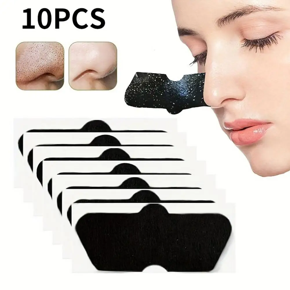 10Pcs Unisex Blackhead Remove Mask Peel Nasal Strips Deep Cleansing Shrink Pore Nose Black Head Remove Stickers Skin Care Mask