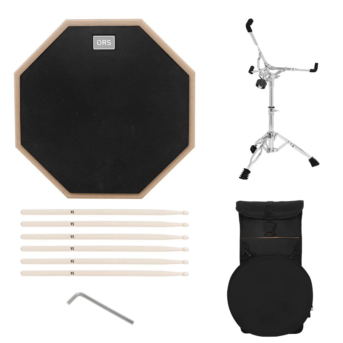 

Mute Drum Bracket Dumb Set 8 Inches Pad with Adjustable Bracket Drum Sticks Dumb Drum Backpack Percussion Parts & Accessories