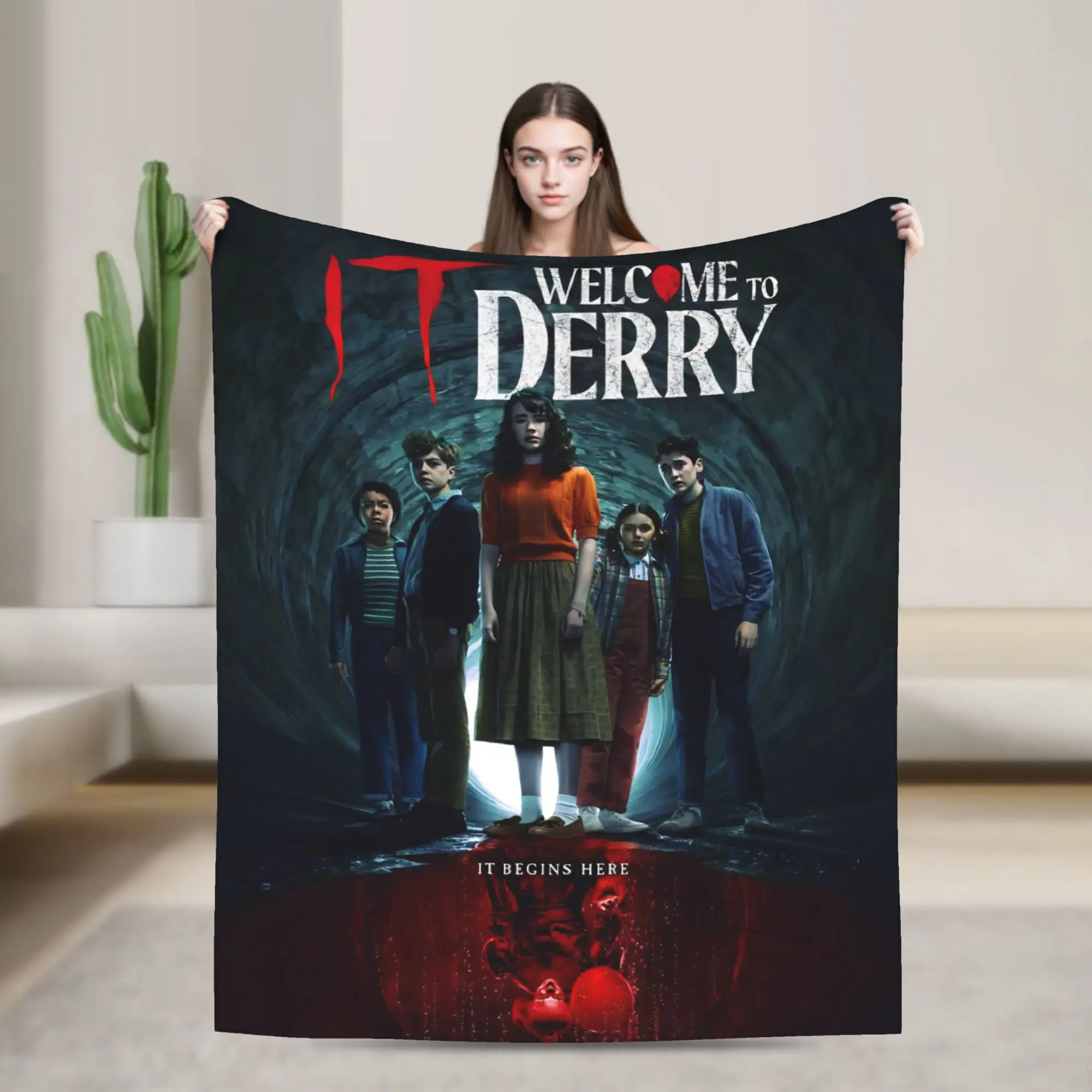 تكنولوجيا المعلومات مرحبا بكم في ديري دائما العيون البطانيات جودة فائقة النعومة الفراش يلقي الشتاء الفتيات الفتيان ديكور المنزل الجدة المفرش