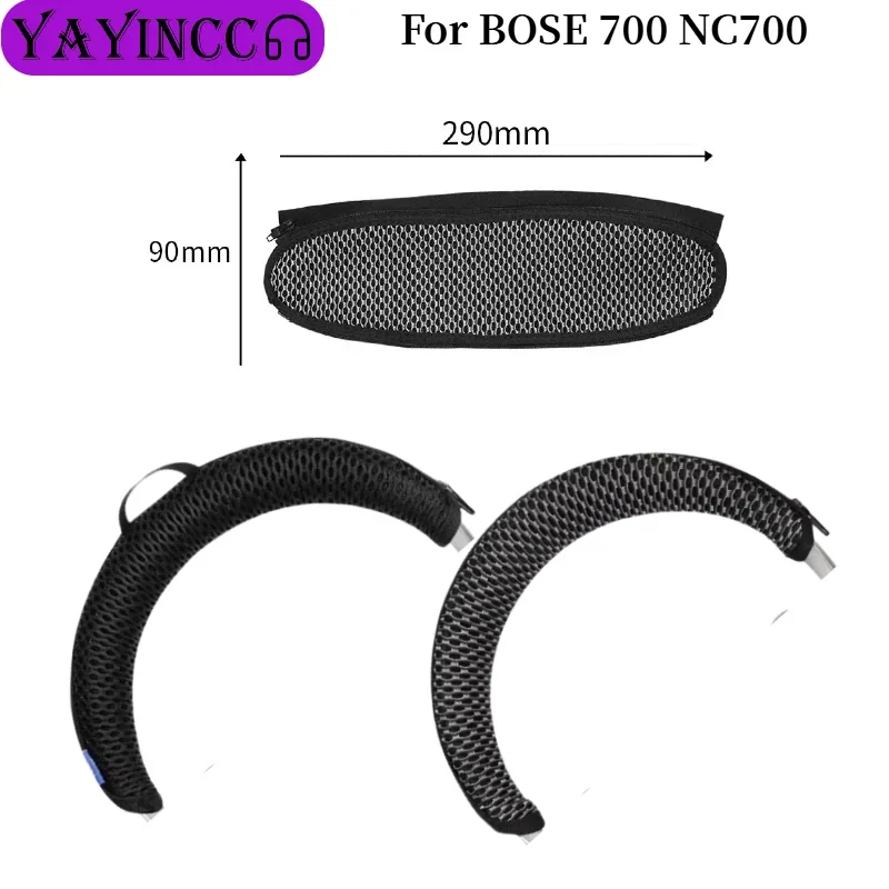 

Head band For BOSE 700 NC700 Headphone Protector Zipper Headband Mesh fabric zipper head beam protective cover
