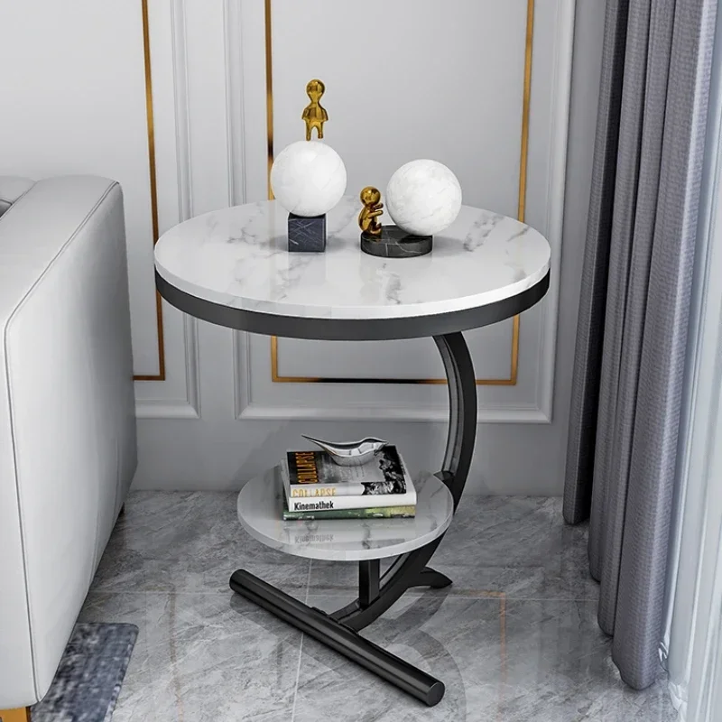 Table Marble Side Table Living Room Sofa Side  Balcony Small round  Bedside Cabinet Creative  Small Coffee