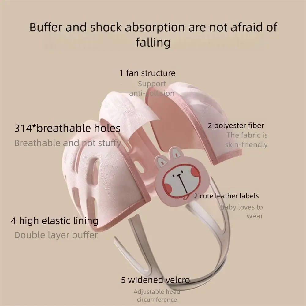 Baby-Schutzhelm ohne Stöße, 360-Grad-Schutz, verstellbarer Kopfschutz für Kleinkinder, ultraleicht, stoßdämpfend