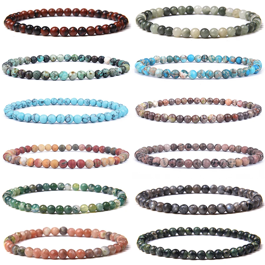 New 4/6mm Beads Women Bracelet Natural Agate Cat Eye Stone Stretch Bracelets for Women Girl Handmade Yoga Jewelry Gift