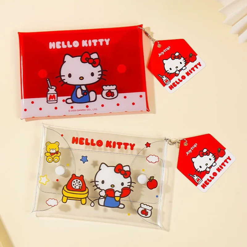 

Anime Kawaii Kitty B6 Pvc Snap File Bag Cartoon Portable Test Paper Stationery Storage Bag Student Pencil Bag Gift