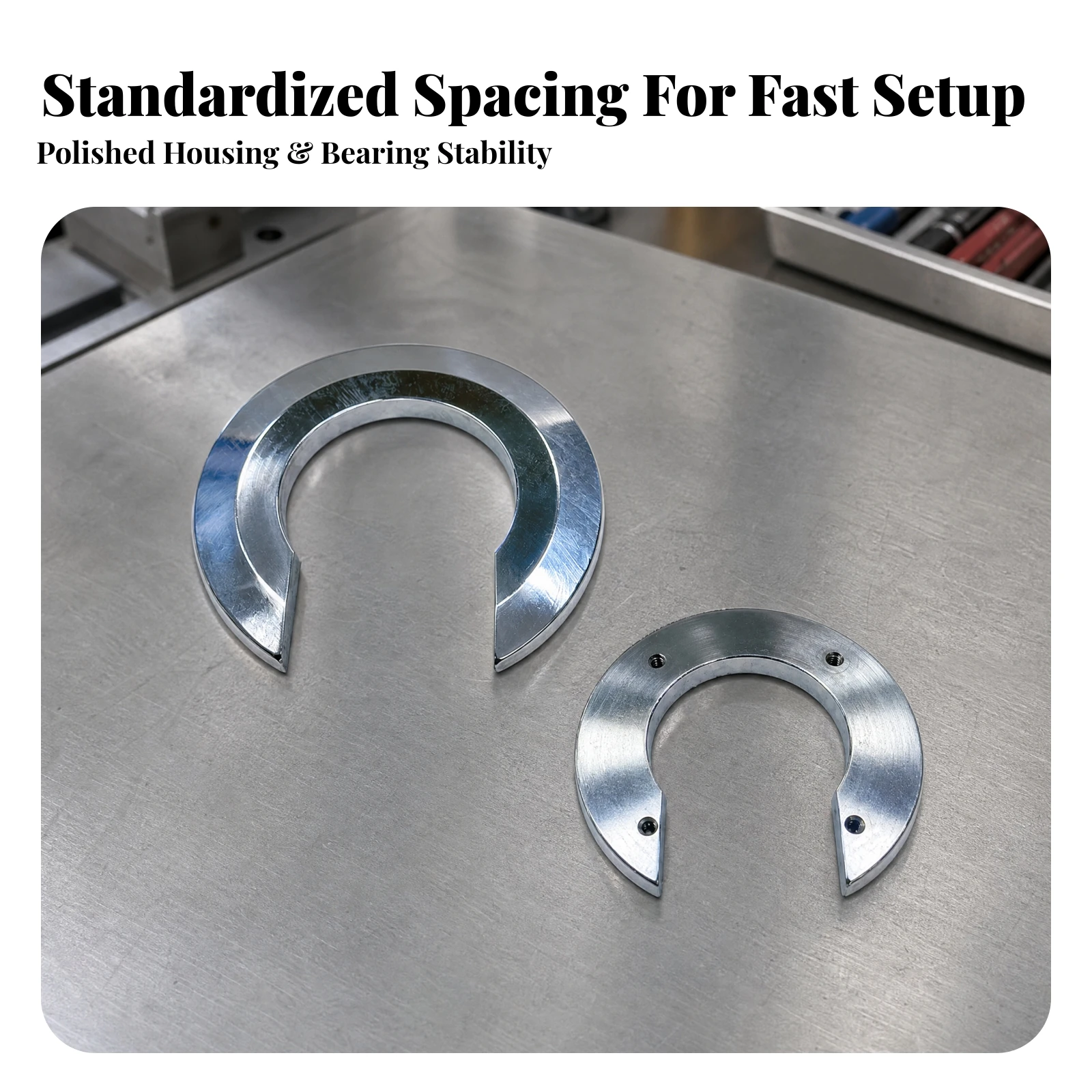 Semicircular Tracking Template Silver-Colored Double-Head Tracking Guide Machine Accessory Slim for Workshop Maintenance