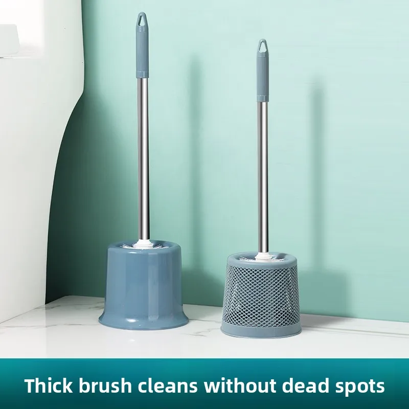 

Space Aluminum Toilet Bru Base with Frosted Cup Plastic Toilet Cleaning Tool Durable Batoom Accories Toilet Bru Holder