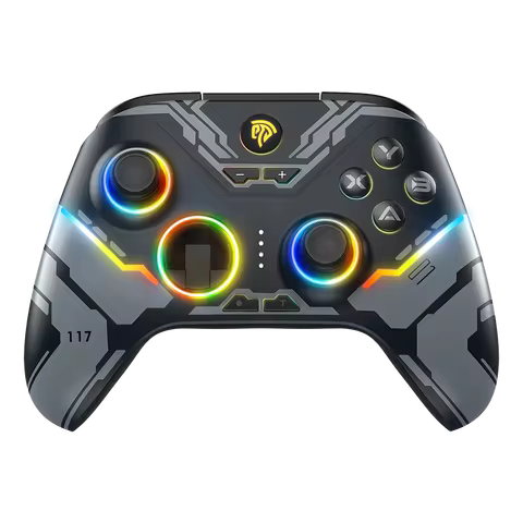 EasySMX X15 Wireless PC Gamepad, Bluetooth Joystick Controller for PC Windows, Nintendo Switch, Android/iOS, RGB, Hall Effect