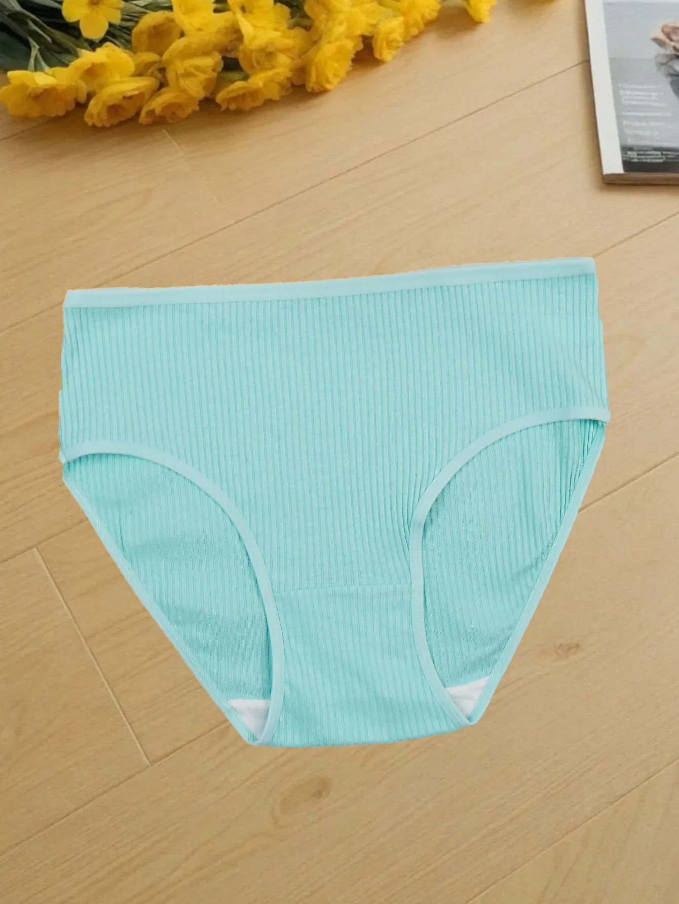 여성용 코튼 팬티, 하이 웨이스트 팬티, 배꼽 지지대 브리프, 편안하고 부드러운 팬티, 10 개/세트