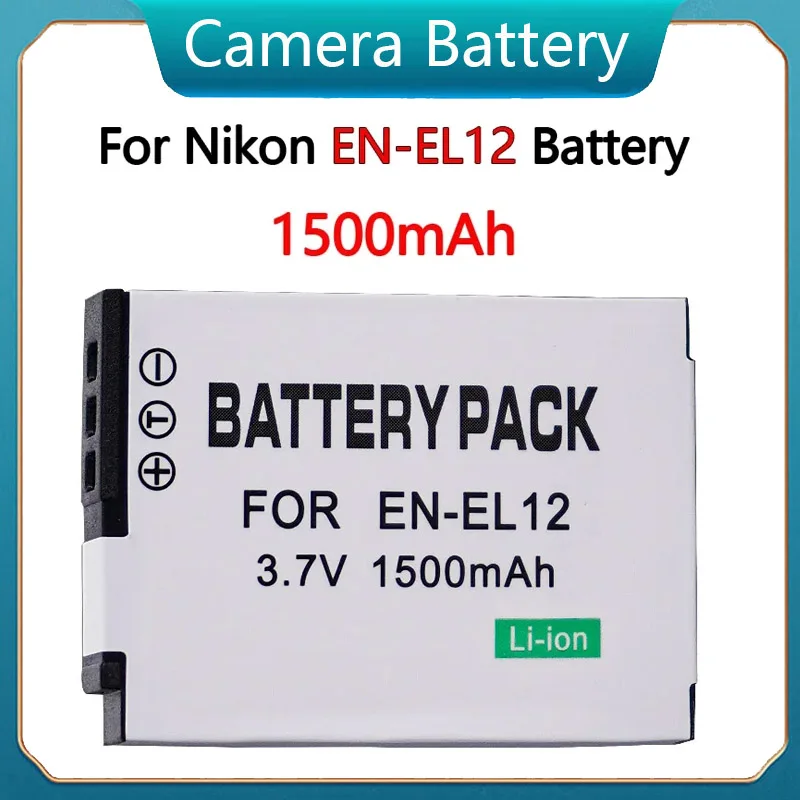 

High Quality 1200mAh Li-ion Battery EN-EL12 Battery Suitable for Nikon P300 P330 P340 S9100 S8200 S9500 S630 Camera Battery