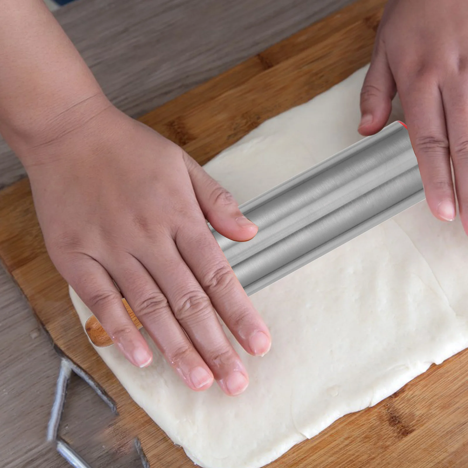 

Steel Rolling Pin Non-Stick Dough Roller For Baking Pizza Cookie Bread Tortilla Rolling Pin Pastry Kitchen Utensil