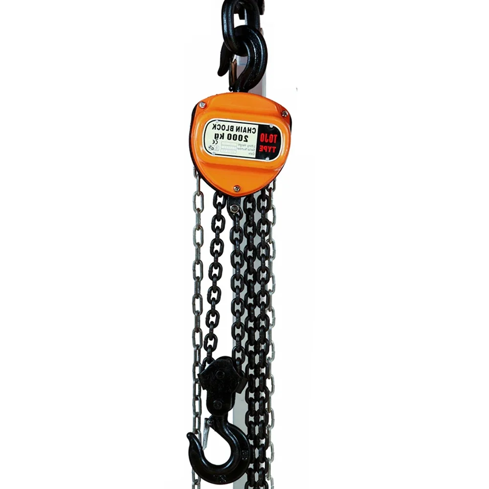 Triangular Chain Hoist 1 Ton Manual Inverted chain small crane lifting 3/6Meter Lift Portable Manual Lever Block Lifting