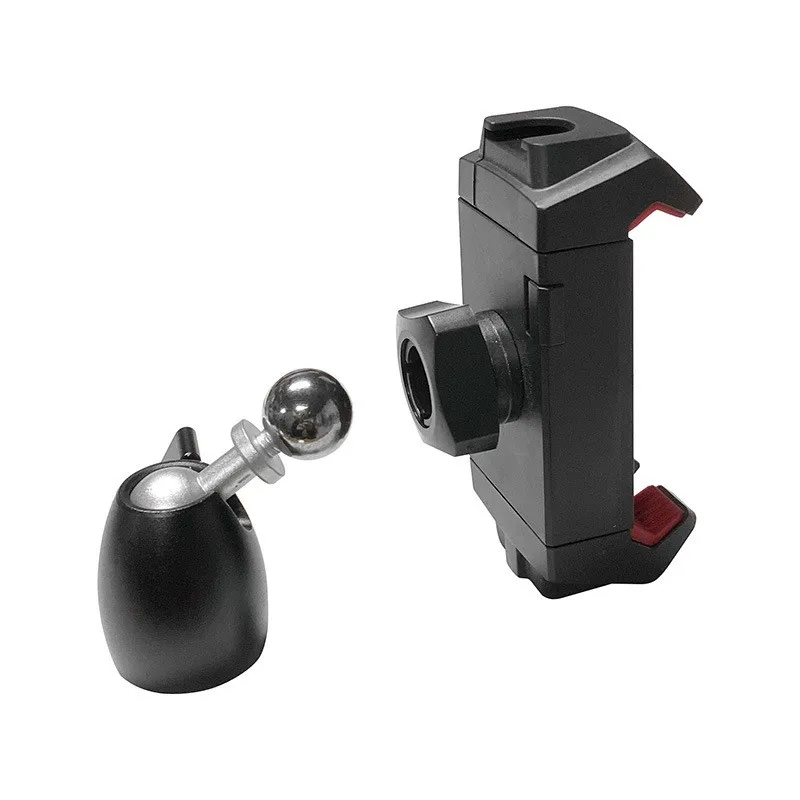 1.7cm spherical to 1/4 screw mobile phone clip transfer screw 17.4mm flat clip metal adapter steel ball head