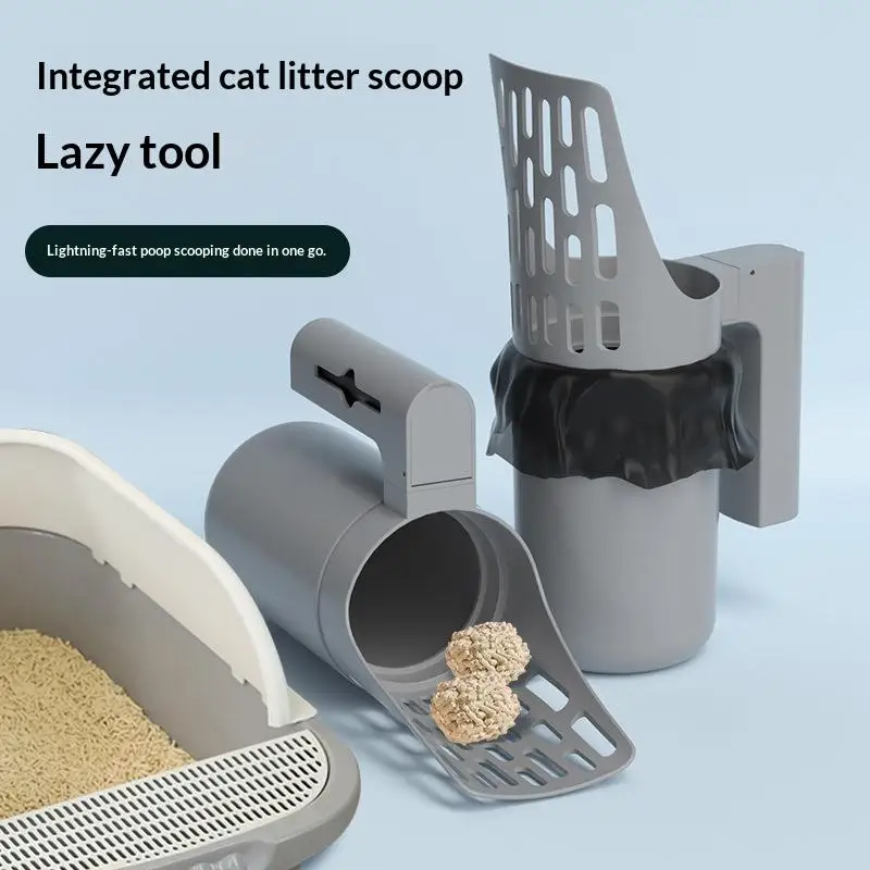 Z. Cat Litter Shovel Scoop With Refill Bag For Pet Filter Clean Toilet Garbage Picker Cat Supplies Cat Litter Box Self Cleaning