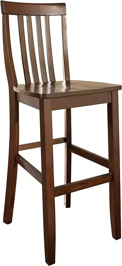 Crosley Furniture for Schoolhouse, Bar Stool, Vintage Mahogany Furniture, Set of 2, 30 in